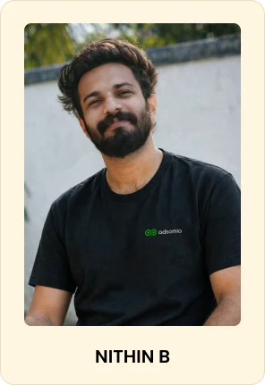 Nithin B — Digital Marketing · L2 Graduate, Placed, Unlearn Academy Kerala
