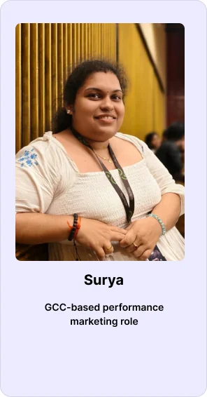 Soorya — Digital Marketing · First Batch Graduate, UAE · ₹13.2 LPA, Unlearn Academy Kerala